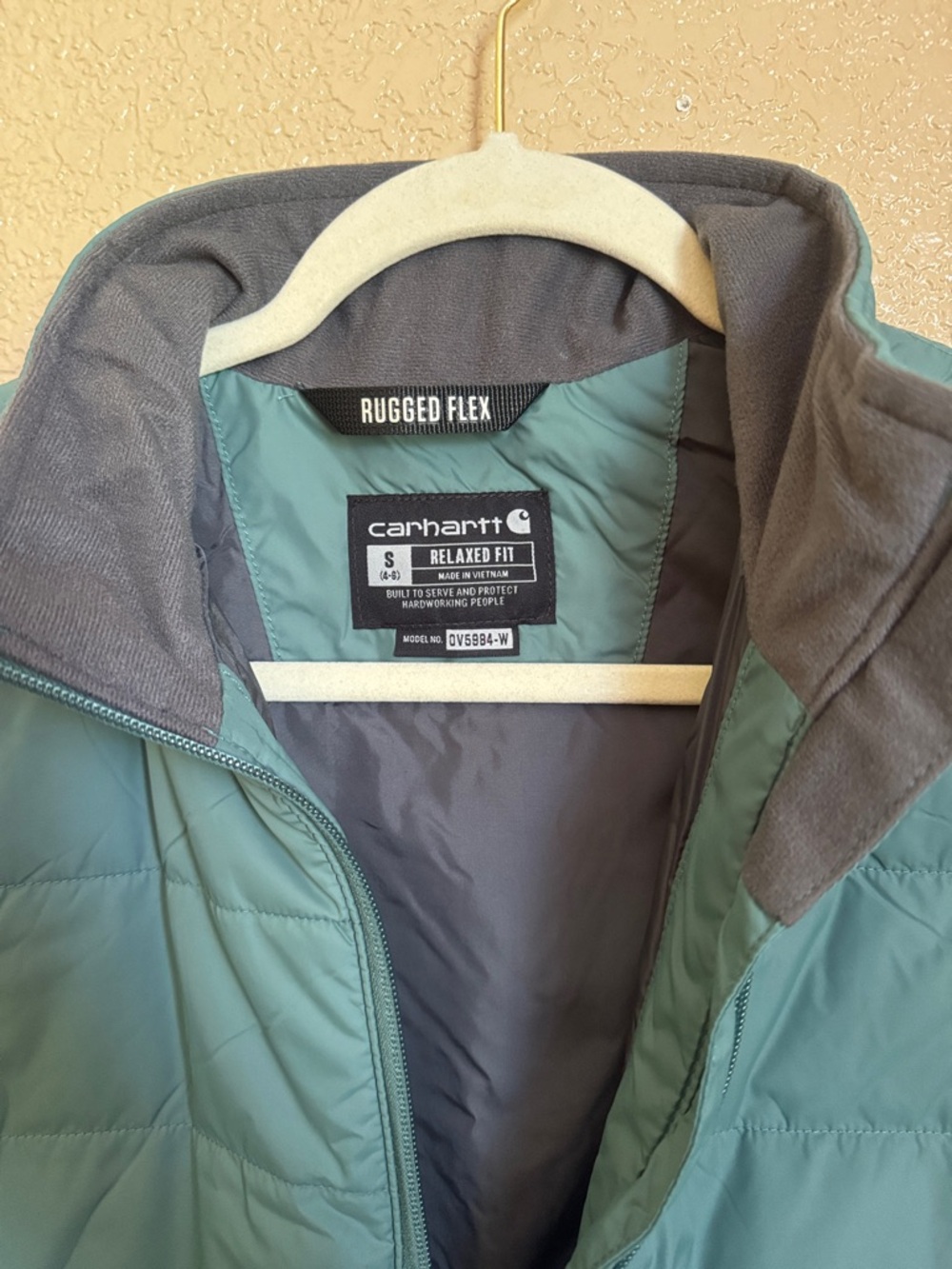 Carhartt Teal Quilted Insulated Vest - Picture 5 of 5